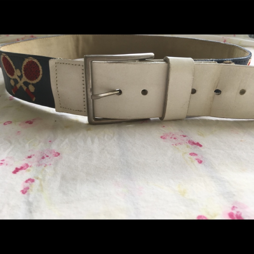 Vintage Tennis Pattern Belt